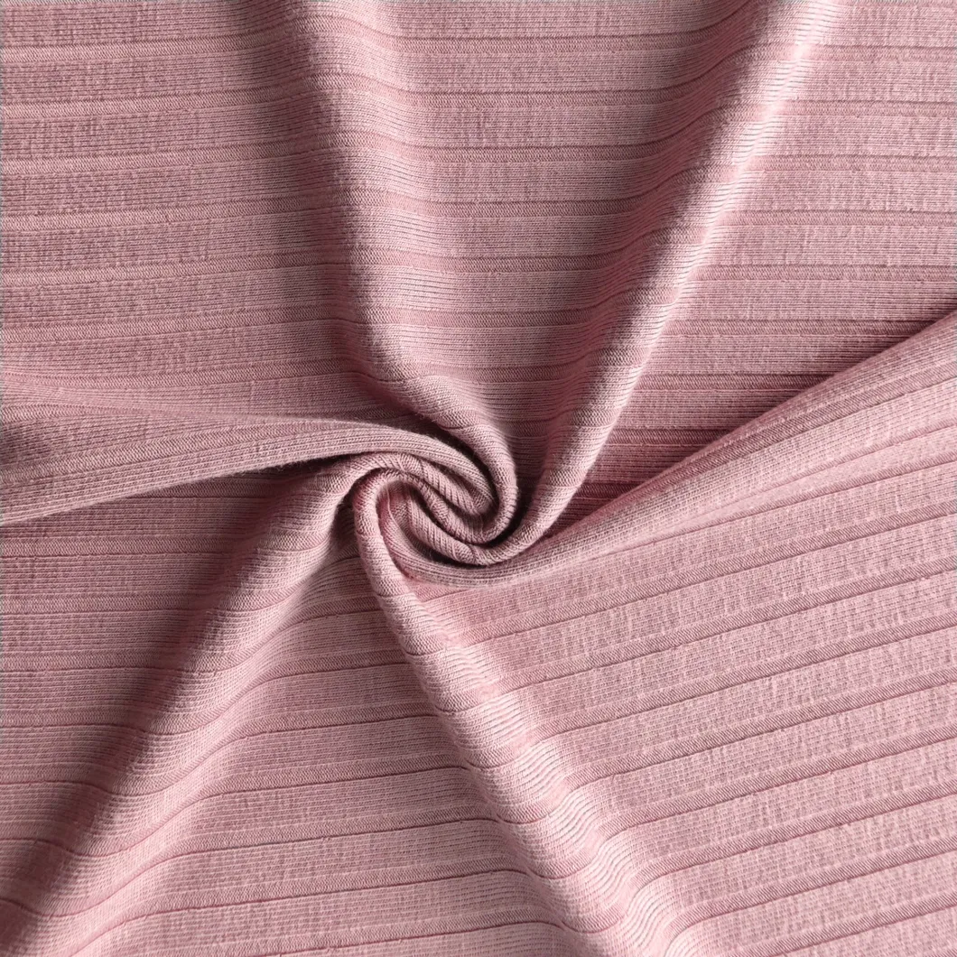 Rayon Spandex 8X4 Rib Solid 210GSM for Garment Fabric