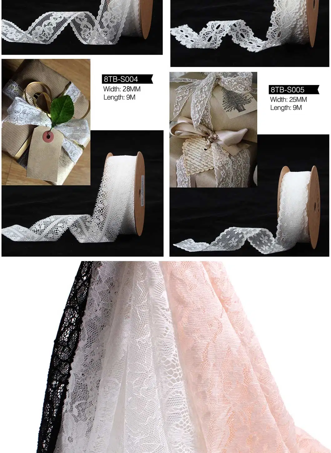 China Factory Directly Elegant Jacquard Lace Fabric for Girls&prime; Dress/Cheap Fabric